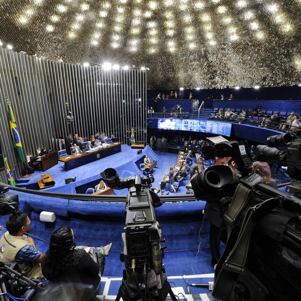 Galeria do Senado durante sessão de julgamento do impeachment (Foto: Edilson Rodrigues/Agência Senado)