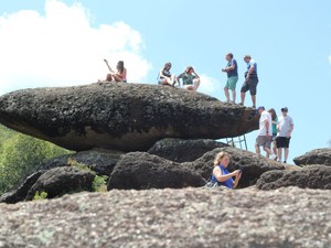 Pedra Balão atrai pela simplicidade e contato com a natureza (Foto: Jéssica Balbino/ G1)