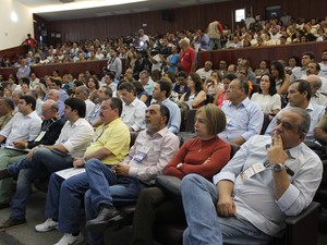 Auditório do Senai durante visita do governador Paulo Câmara em Petrolina (Foto: Taisa Alencar/G1)