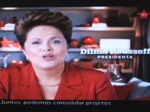 Dilma durante campanha para o candidato do PT em São Paulo (Foto: Reprodução)