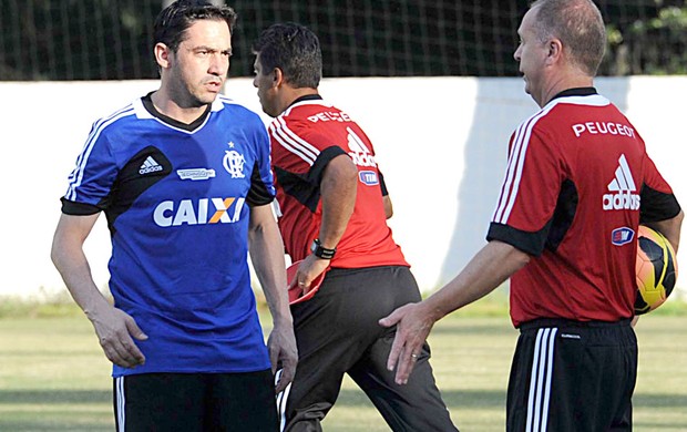 Chicão e Mano Menezes Flamengo (Foto: Alexandre Vidal / Fla Imagem)