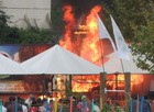 Incêndio destrói trailer em festa no Paraná (Jean Renato / Arquivo Pessoal)