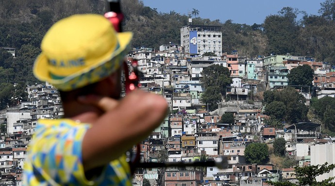 tiro com arco Morro da Mineira Sambódromo (Foto:  Photo by Matthias Hangst/Getty Images)