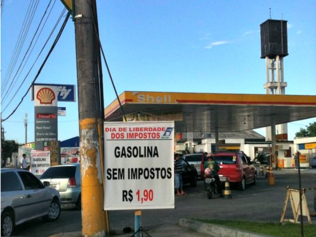 10 mil litros de gasolina serão comercializados no dia. (Foto: Divulgação/Trânsito Manaus)