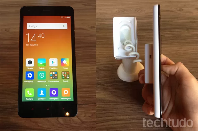 O Redmi 2 se sai muito bem no preço e nas opções de conectividade (Foto: Laura Martins/TechTudo) 