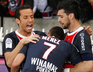 Nene, Javier Pastore e Jeremy Menez gol PSG (Foto: AP)