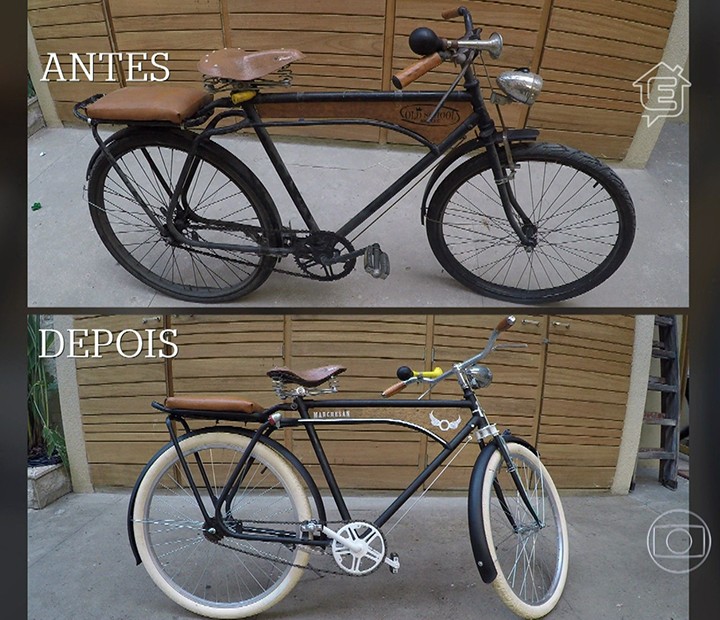 Confira como ficou a bicicleta após a reforma (Foto: TV Globo)