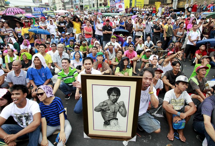 Pacquiao fãs, Filipinas, "Luta do Século" (Foto: Reuters)