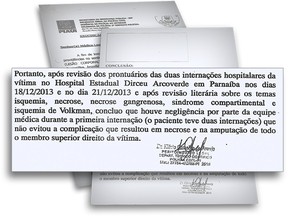 Laudo de negligência (Foto: Reprodução)