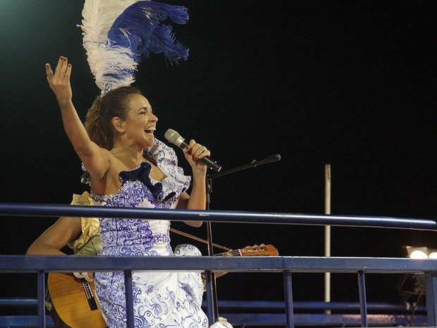 Daniela Mercury no carnaval de Salvador (Foto: Leo Franco / AgNews)