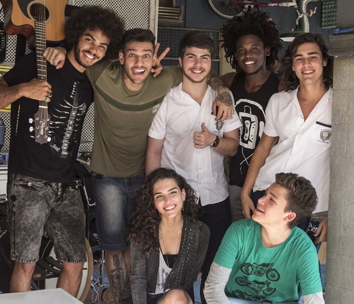 Ajude a escolher o nome da banda da galera! (Foto: Pedro Curi/TV Globo)