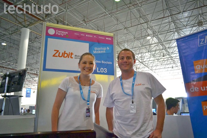 A Zubit, de São Paulo, está compilando dados de redes sociais sobre a Campus Party 2014 (Foto: TechTudo/Melissa Cruz) A Zubit, de São Paulo, está compilando dados de redes sociais sobre a Campus Party 2014 (Foto: TechTudo/Melissa Cruz)