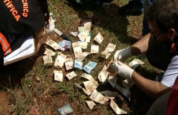 Corpo de vendedor é encontrado em lago de Cidade Ocidental, em Goiás (Foto: Reprodução/TV Anhanguera)