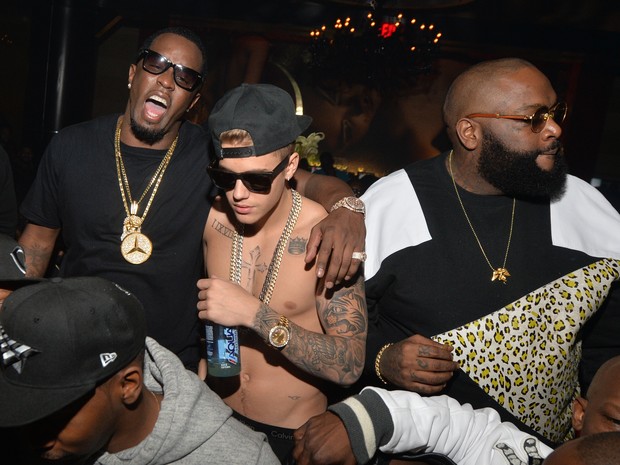 Sean &#39;Diddy&#39; Combs e Justin Bieber em festa em Atlanta, nos Estados Unidos (Foto: Prince Williams/ Getty Images)
