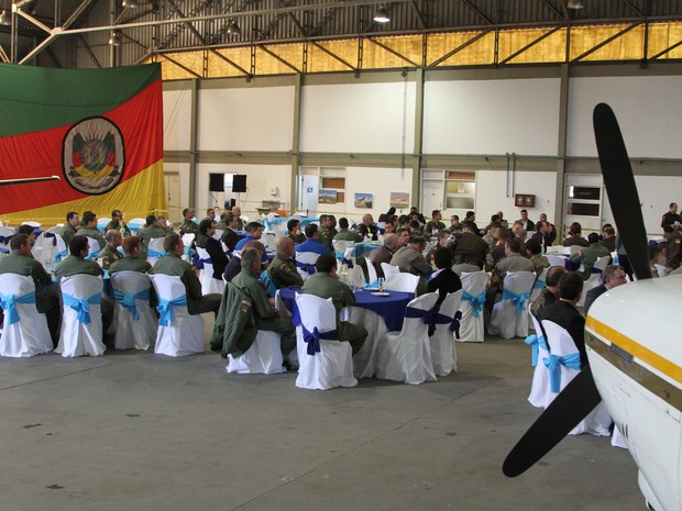 Solenidade marcou os 24 anos do Batalhão de Aviação da Brigada Militar (Foto: Wilson Cardoso, Divulgação/BM)