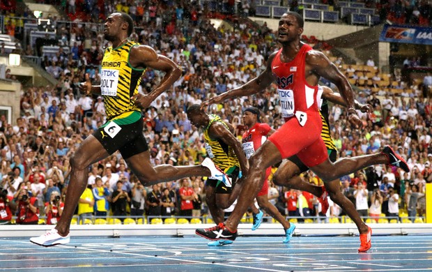 Bolt Mundial moscou (Foto: Agência AP)