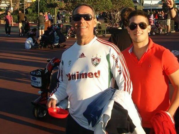 Bruno Fraga também fez questão de posar ao lado do pazão, Marcelo Lopes (Foto: Arquivo Pessoal)