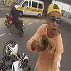 Câmera em capacete filma roubo e tiro de PM em ladrão (Reprodução)