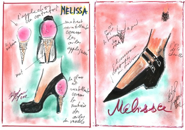Croquis Melissa por Karl Lagerfeld (Foto: Divulgação )