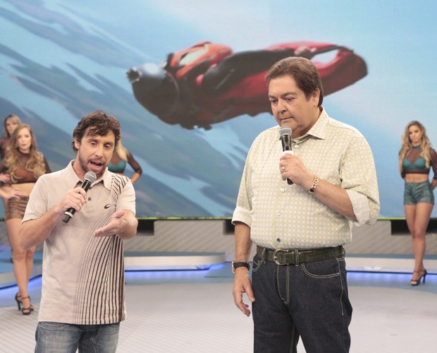 Sabiá explica desafio para Fausto Silva  (Foto: Raphael Almeida/ TV Globo)