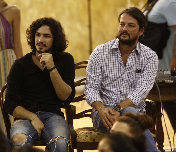 Gabriel Leone e Marcelo Serrado estarão na novela (Foto: Inácio Moraes/Gshow)