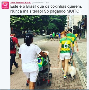 José de Abreu critica protestos espalhados pelo Brasil (Foto: Reprodução/Twitter)