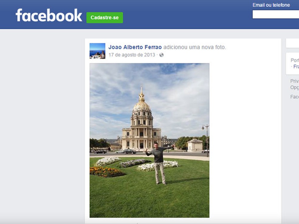 João Ferrão era casado com Renata Ferrão (Foto: Reprodução/Arquivo Pessoal/Facebook)