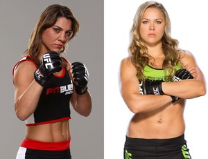 montagem MMA Bethe Correia e Ronda Rousey (Foto: Montagem sobre foto da Getty Images)