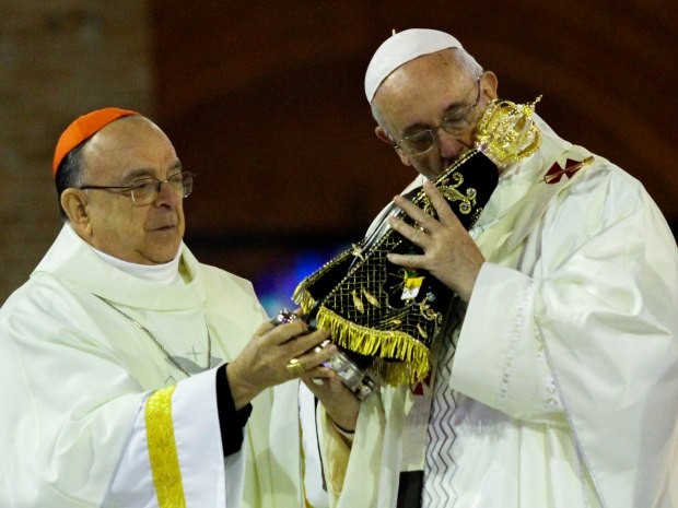 Papa Francisco e Nossa Senhora Aparecida 2 (Foto: Carlos Santos/ G1)