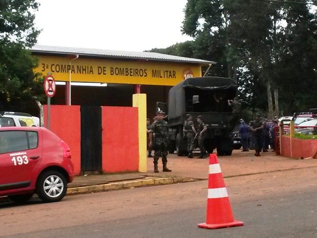 Dia 21: soldados do Exrcito chegaram a Xanxer na tarde desta tera-feira (Foto: SDR/Divulgao)