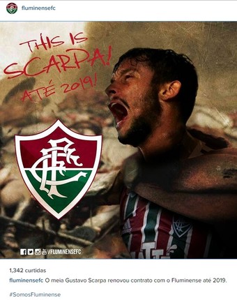 Fluminense divulga renovação de Scarpa de forma descontraída (Foto: Reprodução / Instagram)
