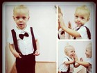 Fofo! Neymar posta foto do filho de gravata borboleta