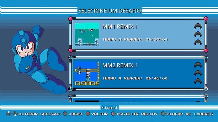 Há ainda desafios e extras em Mega Man Legacy Collection (Foto: Reprodução/Felipe Vinha)