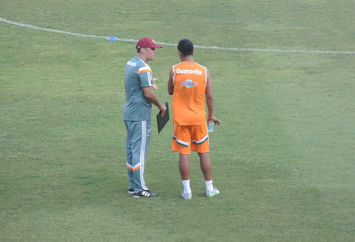 Eduardo Baptista e Ronaldinho 2 (Foto: Sofia Miranda / GloboEsporte.com)