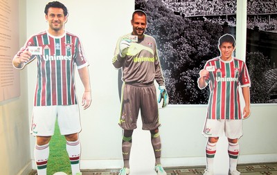 Fred, Diego Cavalieri e Conca campanha Fluminense (Foto: Hector Werlang)