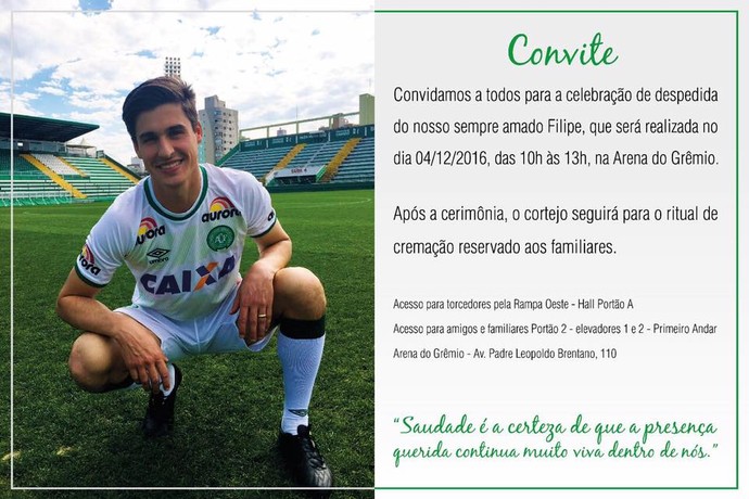 Corpo de Filipe Machado será cremado em Porto Alegre (Foto: Reprodução/Facebook)