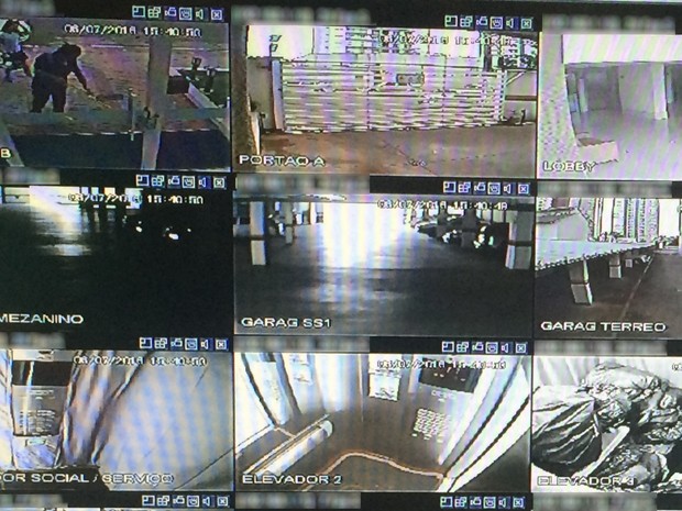 Câmeras de vigilância monitoram todas as áreas comuns de condomínios Goiânia Goiás (Foto: Vanessa Martins/G1)