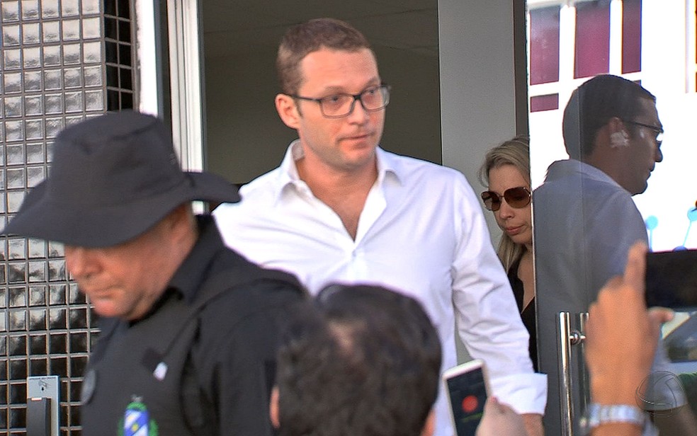 Giovani Guizardi foi preso durante a 1ª fase da operação Rêmora, em Cuiabá; ele foi solto após firmar acordo com o MP e deletar esquema (Foto: Reprodução/TVCA)
