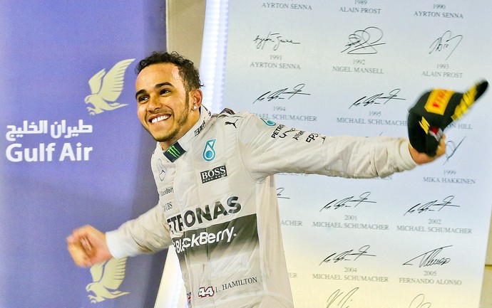 Lewis Hamilton Fórmula 1 GP do Bahrein Pódio (Foto: EFE)