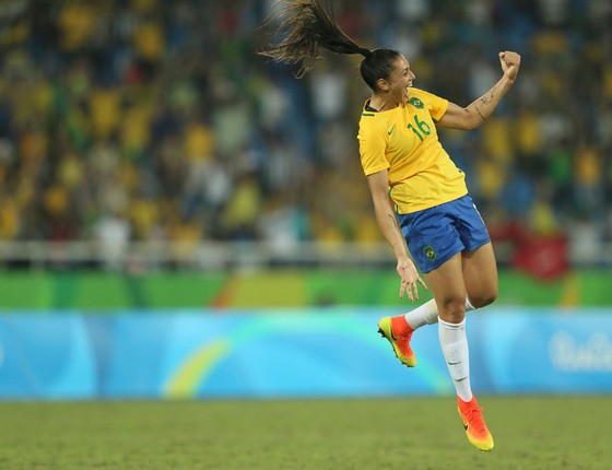 Bia Zaneratto jogadora de futebol da seleção brasileira (Foto:  Gonzalo Fuentes / Reuters)