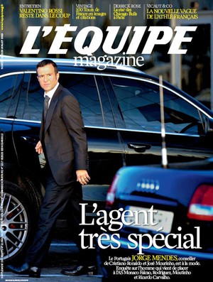 reprodução capa revista l'équipe jorge mendes (Foto: Reprodução / Revista L'équipe)