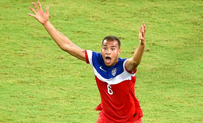 John Brooks comemoração EUA x Gana (Foto: Getty Images)