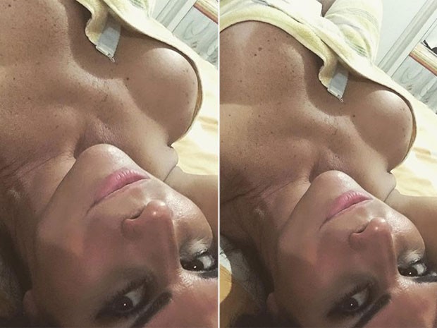 Solange Gomes posa enrolada em toalha e exibe fartura (Foto: Instagram/ Reprodução)