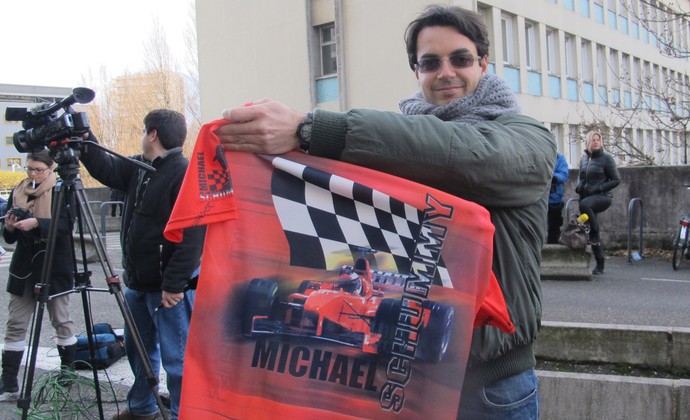 Roberto Fantini fã Schumacher (Foto: Felipe Siqueira)