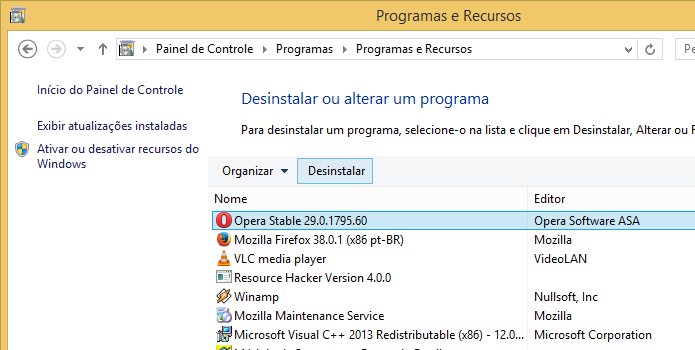 Selecione o aplicativo que deseja desinstalar (Foto: Reprodução/Helito Bijora)