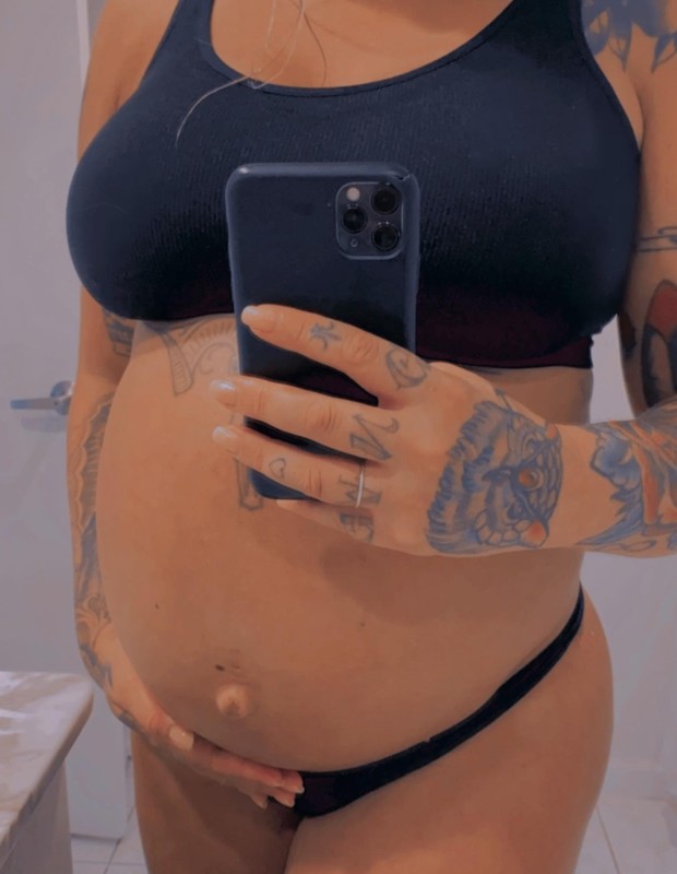 Dani Bolina mostra barriga de 38 semanas (Foto: Reprodução/Instagram) Dani Bolina mostra barriga de 38 semanas (Foto: Reprodução/Instagram)
