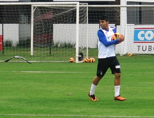 Treino Santos Gabriel (Foto: Lincoln Chaves)