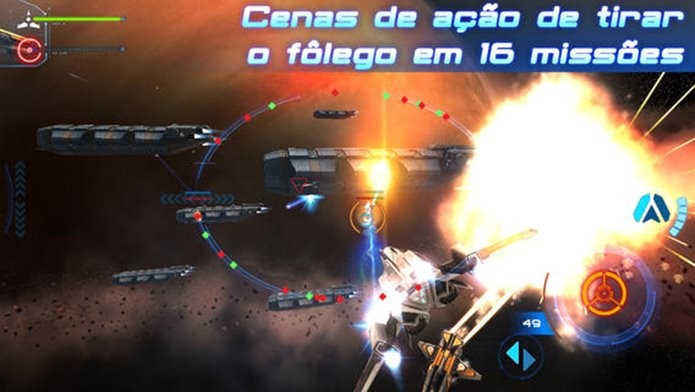 Jogo de naves impressiona pelos gráficos e pelas batalhas intensas (Foto: Divulgação)