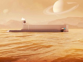 Espaçonave teria que orbitar Titan para possibilitar comunicações entre o submarino e a Terra (Foto: J.Glenn/Nasa/BBC) Espaçonave teria que orbitar Titan para possibilitar comunicações entre o submarino e a Terra (Foto: J.Glenn/Nasa/BBC)