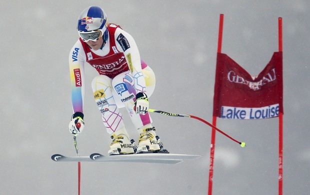 esqui alpino Lindsey Vonn vence Copa do Mundo de downhill em Lake Louise (Foto: Reuters)